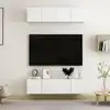 Image de vidaXL Meubles TV 4 pcs Blanc 60x30x30 cm Bois d'ingénierie