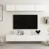 Image de vidaXL Meubles TV 4 pcs Blanc 100x30x30 cm Bois d'ingénierie