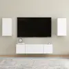 Image de vidaXL Ensemble de meubles TV 4 pcs Blanc Bois d'ingénierie