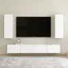 Image de vidaXL Ensemble de meubles TV 4 pcs Blanc Bois d'ingénierie