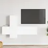 Image de vidaXL Ensemble de meubles TV 3 pcs Blanc Bois d'ingénierie