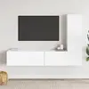 Image de vidaXL Ensemble de meubles TV 3 pcs Blanc Bois d'ingénierie