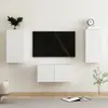 Image de vidaXL Ensemble de meubles TV 3 pcs Blanc Bois d'ingénierie