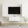 Image de vidaXL Ensemble de meubles TV 3 pcs Blanc Bois d'ingénierie