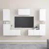 Image de vidaXL Ensemble de meubles TV 7 pcs Blanc Bois d'ingénierie