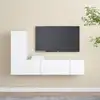 Image de vidaXL Ensemble de meubles TV 3 pcs Blanc Bois d'ingénierie