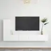 Image de vidaXL Ensemble de meubles TV 3 pcs Blanc Bois d'ingénierie