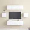 Image de vidaXL Ensemble de meubles TV 6 pcs Blanc Bois d'ingénierie