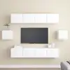 Image de vidaXL Ensemble de meubles TV 6 pcs Blanc Bois d'ingénierie