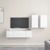 Image de vidaXL Ensemble de meubles TV 4 pcs Blanc Bois d'ingénierie