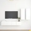 Image de vidaXL Ensemble de meubles TV 4 pcs Blanc Bois d'ingénierie
