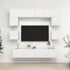 Image de vidaXL Ensemble de meuble TV 8 pcs Blanc Aggloméré