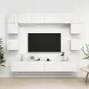 Image de vidaXL Ensemble de meubles TV 8 pcs Blanc Bois d'ingénierie