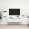Image de vidaXL Ensemble de meubles TV 5 pcs Blanc Bois d'ingénierie