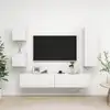 Image de vidaXL Ensemble de meubles TV 5 pcs Blanc Bois d'ingénierie