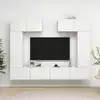 Image de vidaXL Ensemble de meuble TV 6 pcs Blanc Bois d'ingénierie