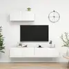 Image de vidaXL Meubles TV 3 pcs Blanc Bois d'ingénierie