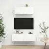 Image de vidaXL Ensemble de meubles TV 2 pcs Blanc Bois d'ingénierie