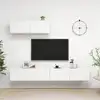 Image de vidaXL Meubles TV 3 pcs Blanc Bois d'ingénierie
