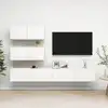 Image de vidaXL Ensemble de meubles TV 4 pcs Blanc Bois d'ingénierie