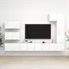 Image de vidaXL Ensemble de meuble TV 8 pcs Blanc Aggloméré