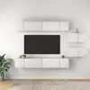Image de vidaXL Meubles TV 8 pcs Blanc Bois d'ingénierie