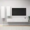 Image de vidaXL Ensemble de meuble TV 4 pcs Blanc Bois d'ingénierie