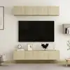 Image de vidaXL Meubles TV 4 pcs Chêne sonoma 80x30x30 cm Bois d'ingénierie