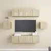 Image de vidaXL Ensemble de meubles TV 6 pcs Chêne sonoma Bois d'ingénierie