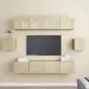 Image de vidaXL Ensemble de meubles TV 6 pcs Chêne sonoma Bois d'ingénierie