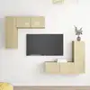 Image de vidaXL Ensemble de meubles TV 4 pcs Chêne sonoma Bois d'ingénierie