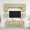 Image de vidaXL Ensemble de meuble TV 8 pcs Chêne sonoma Bois d'ingénierie