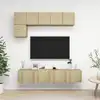 Image de vidaXL Ensemble de meuble TV 5 pcs Chêne sonoma Aggloméré