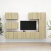 Image de vidaXL Ensemble de meuble TV 6 pcs Chêne sonoma Bois d'ingénierie