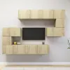 Image de vidaXL Ensemble de meubles TV 8 pcs Chêne sonoma Bois d'ingénierie