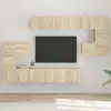 Image de vidaXL Ensemble de meubles TV 10 pcs Chêne sonoma Bois d'ingénierie