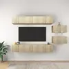 Image de vidaXL Meubles TV 8 pcs Chêne sonoma Bois d'ingénierie