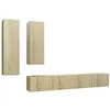 Image de vidaXL Ensemble de meubles TV 4 pcs Chêne sonoma Bois d'ingénierie