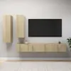 Image de vidaXL Ensemble de meubles TV 4 pcs Chêne sonoma Bois d'ingénierie