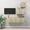 Image de vidaXL Ensemble de meuble TV 4 pcs Chêne sonoma Aggloméré