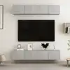 Image de vidaXL Meubles TV 4 pcs Gris béton 80x30x30 cm Bois d'ingénierie