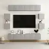 Image de vidaXL Ensemble de meubles TV 10 pcs Gris béton Bois d'ingénierie