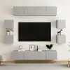 Image de vidaXL Ensemble de meubles TV 8 pcs Gris béton Bois d'ingénierie