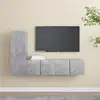 Image de vidaXL Ensemble de meubles TV 3 pcs Gris béton Bois d'ingénierie