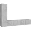 Image de vidaXL Ensemble de meubles TV 4 pcs Gris béton Bois d'ingénierie