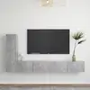 Image de vidaXL Ensemble de meubles TV 3 pcs Gris béton Bois d'ingénierie