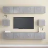 Image de vidaXL Ensemble de meubles TV 6 pcs Gris béton Bois d'ingénierie