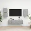 Image de vidaXL Ensemble de meubles TV 5 pcs Gris béton Bois d'ingénierie