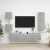 Image de vidaXL Ensemble de meubles TV 5 pcs Gris béton Bois d'ingénierie