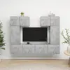 Image de vidaXL Ensemble de meuble TV 6 pcs Gris béton Bois d'ingénierie